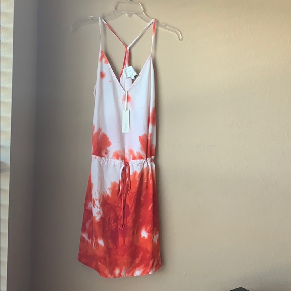 Rory Beca White and orange tie-dye dress w/ string